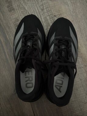 adidas Black Sneakers with Gray Three-Stripes